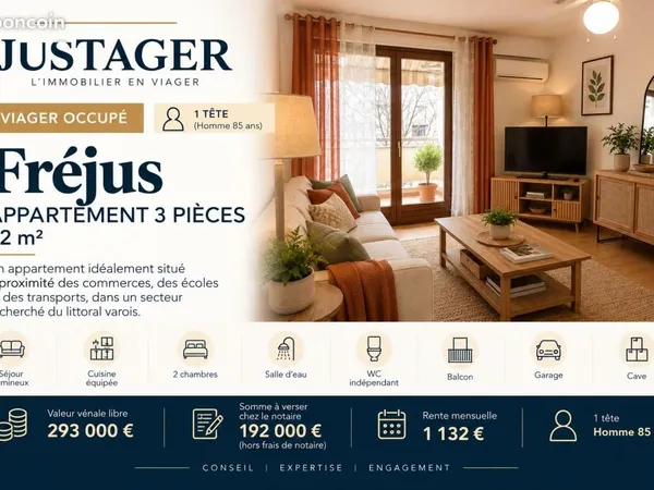 Appartement 3 pièces 62 m²