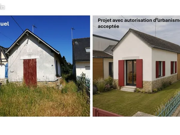 Bâtisse en pierre à rénover avec permis de construire accepté pour une surface de 90 m2- Le Croisic
