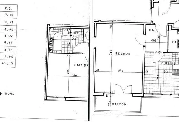 Appartement 2 pièces 45 m²
