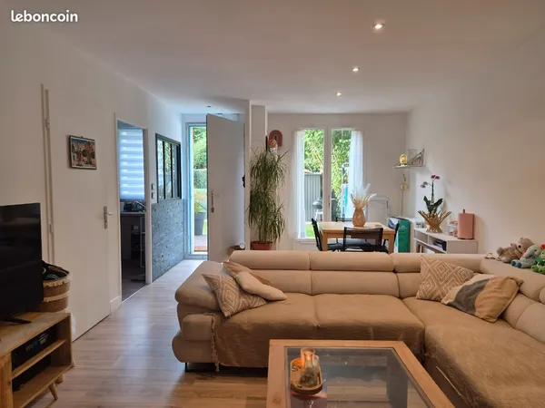 40m2, bien isolé, jardin, secteur agréable