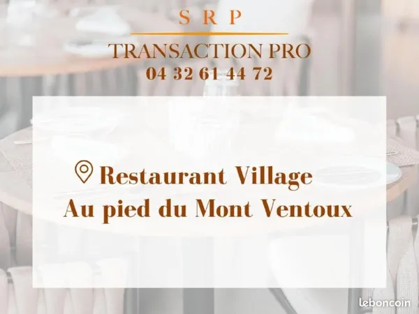 Fonds de commerce restaurant Aubignan