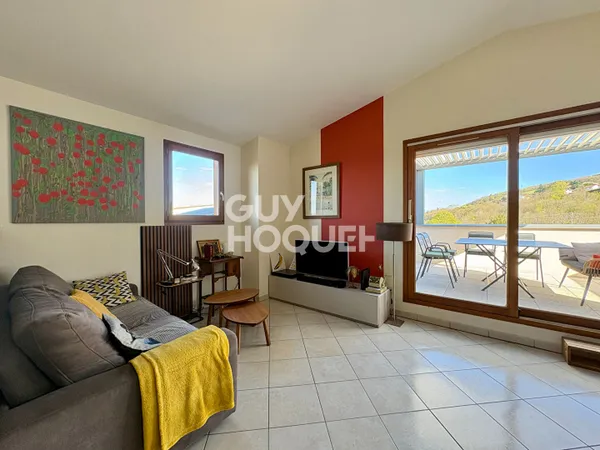 Appartement T4 climatisé de 95m² dernier étage avec terrasse et garage double - Loire-sur-Rhône Clos