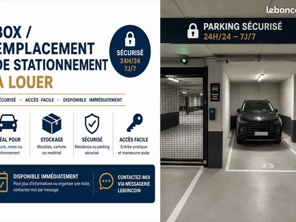 Location place de parking sécurisée