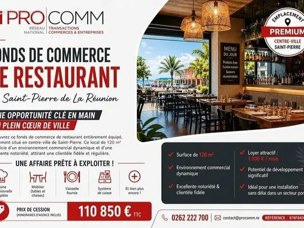 Fonds de commerce 120 m²