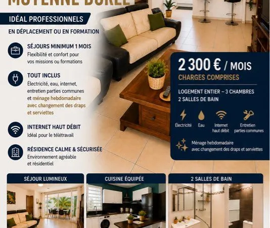 Appartement F4 à louer - Moyenne durée
