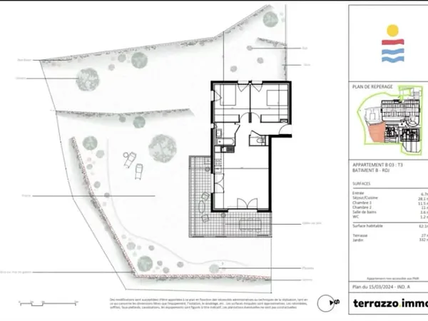 Appartement 3 pièces 62 m²