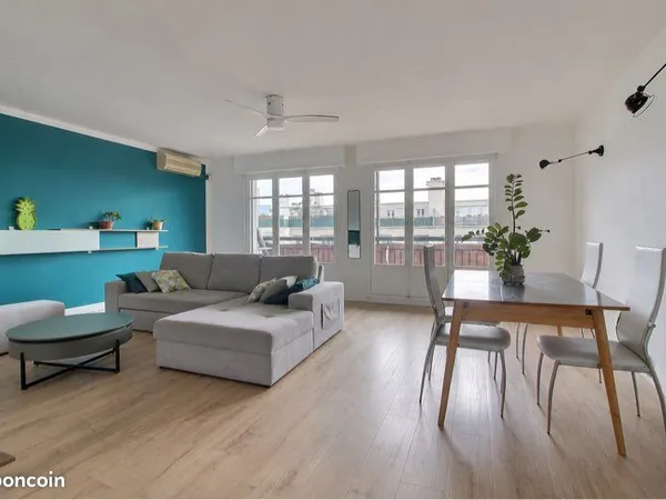 Marseille 5e - la timone | t3 de 80 m² | 7e étage | 2 balcons | parking | cave - vente directe propr
