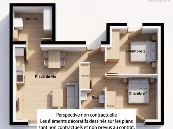 Maison 3 pièces 47 m²
