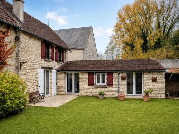 Propriété avec maison, grange, hangar, terrain 1672m²