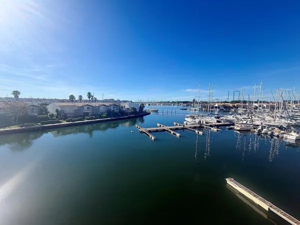 Cap D'agde - Centre Port - Grand T2 Avec Parking Et Magnifique Vue Sur Le Port