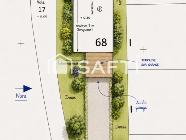 À vendre - Terrain constructible de 613 m² à Quimper