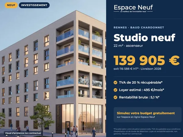 RENNES - BAUD CHARDONNET - IDEAL INVESTISSEUR - STUDIO/T1