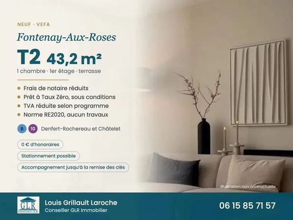 Appartement 2 pièces 43 m²