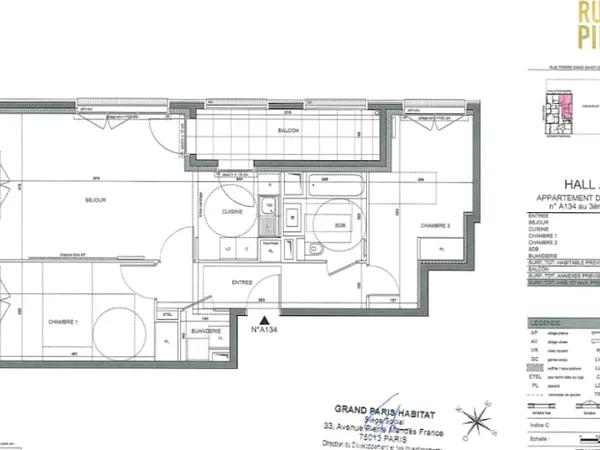 Appartement 3 pièces 70 m²