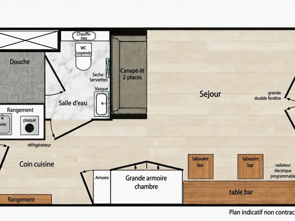 Vends appartement refait à neuf meublé