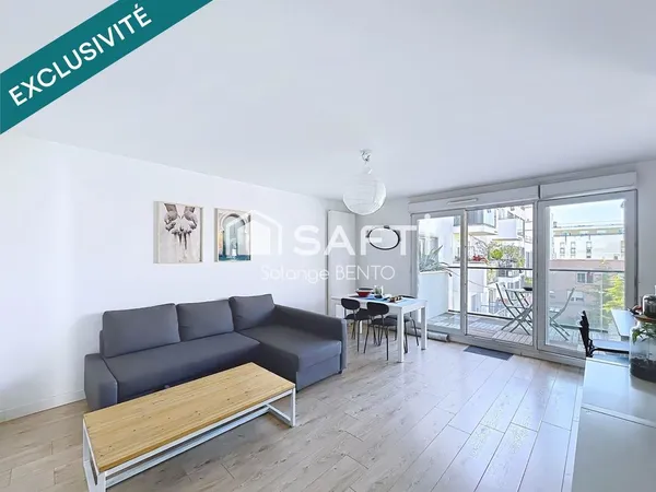 Appartement 3 pièces de 58 m² avec balcon et parking