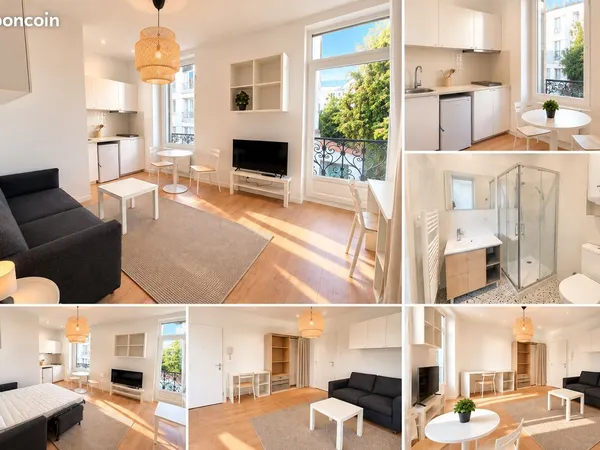 Studio meublé NEUF 20 m² avec balcon Facultés / Salins