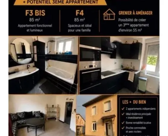 Maison avec 2 appartements