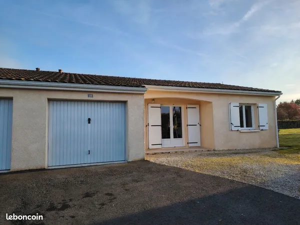 Maison F3 90m2 avec garage et jardin