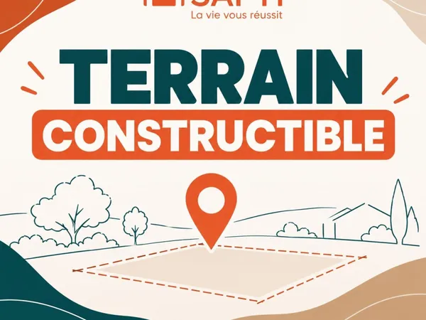 Terrain constructible 1 050 m² - projet avancé