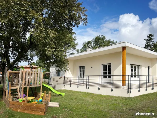 Maison familiale rénovée + grand terrain arboré - Centre Ychoux