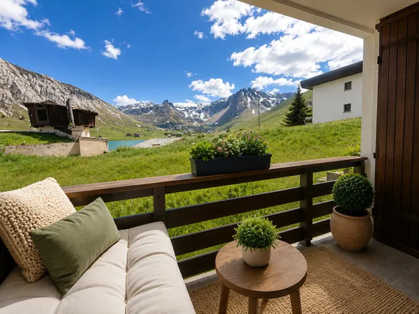 Studio + Cabine à Tignes Le Lac