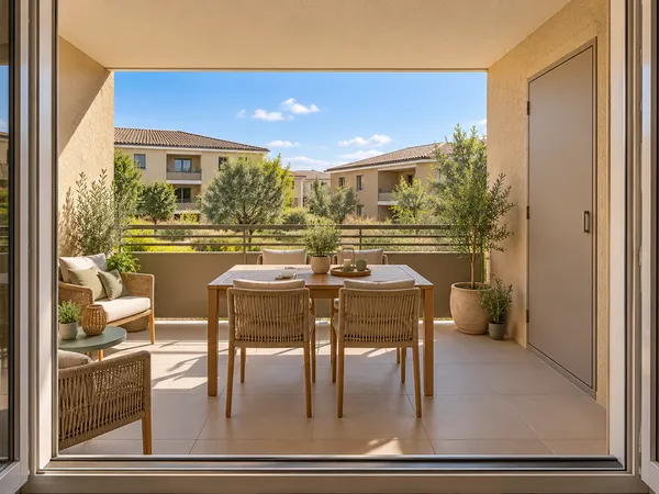 OLLIOULES  DERNIER ETAGE - T2 NEUF AVEC BELLE TERRASSE
