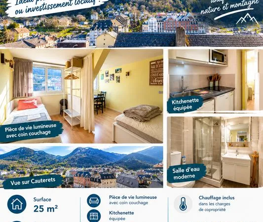 À VENDRE - Studio lumineux à Cauterets