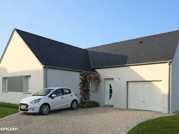 Plain-pied en L de 80m²- 3 chambres et garage