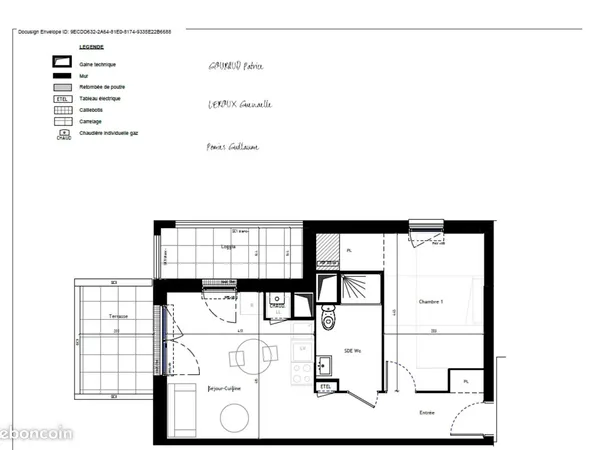 Appartement T2 neuf Non-meublé 43,6 m² + loggia, terrasse et parking à Trélazé