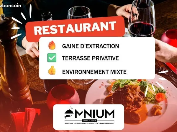 Fonds de commerce restaurant 180 m²