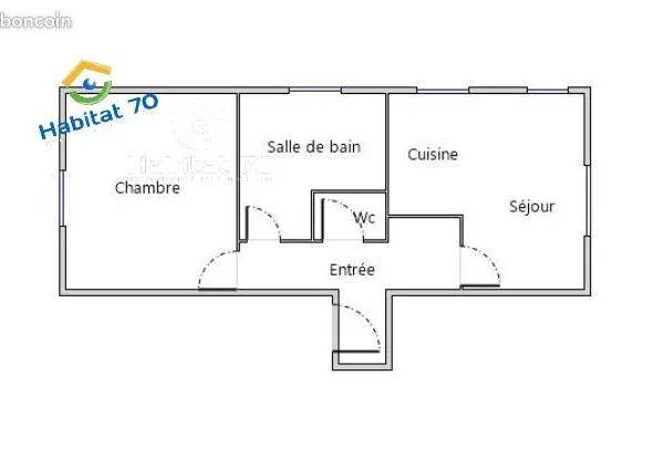 Appartement 2 pièces 52 m²