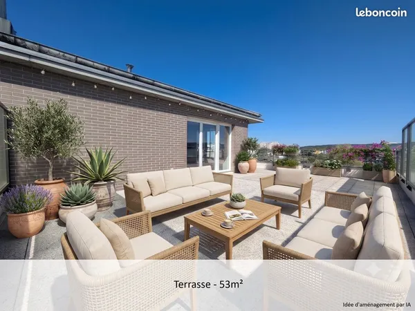 Duplex d'exception T4 avec Terrasse 53 m² sans vis-à-vis - Massy Gare TGV
