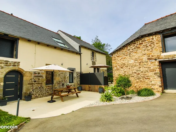 Bien de caractère Rennes-Saint Malo - Longère 6 chambres + 2 gîtes - Ensemble de +500m2 entièrement 