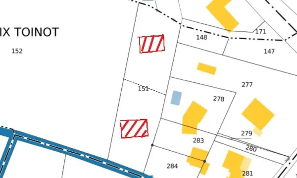 Terrain 750 m²