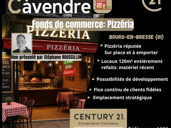 Fonds de commerce, pizzeria 128 m² BOURG EN BRESSE