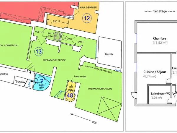 Fonds de commerce 69 m²