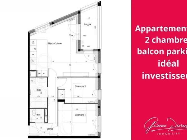 Appartement 3 pièces 63 m²