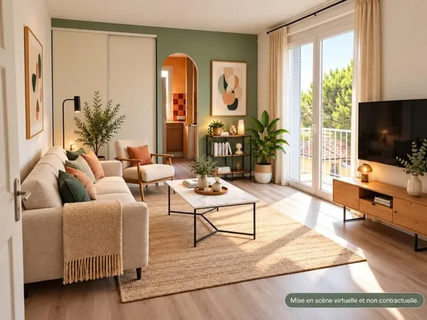 Toulouse , Côte Pavée , appartement T2 32.5 m2