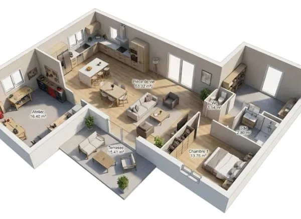 Maison neuve 5 pièces 108 m²