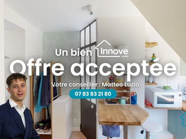 Vends studio - 14.3 m² - 1 pièce - Paris