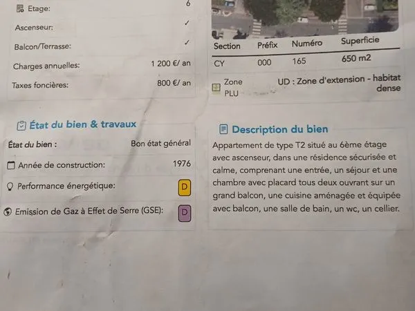 Vente appartement cité administrative de Pau