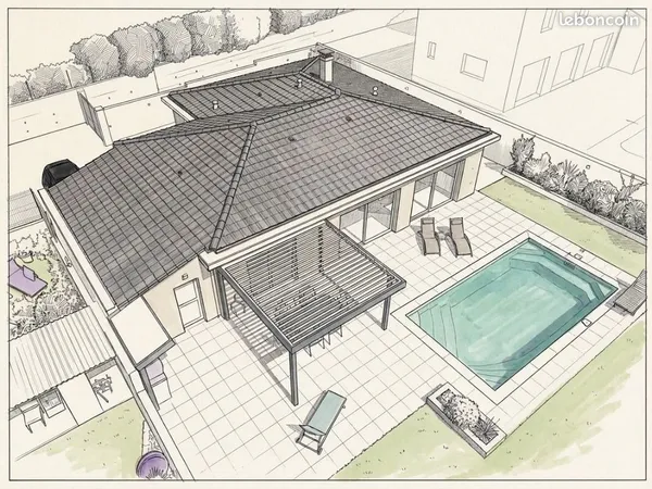 Projet de construction de villa sur un terrain de 560m² à Allauch