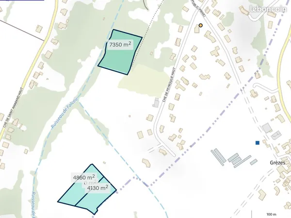 Terrain arboré non constructible sur la commune d'Albi