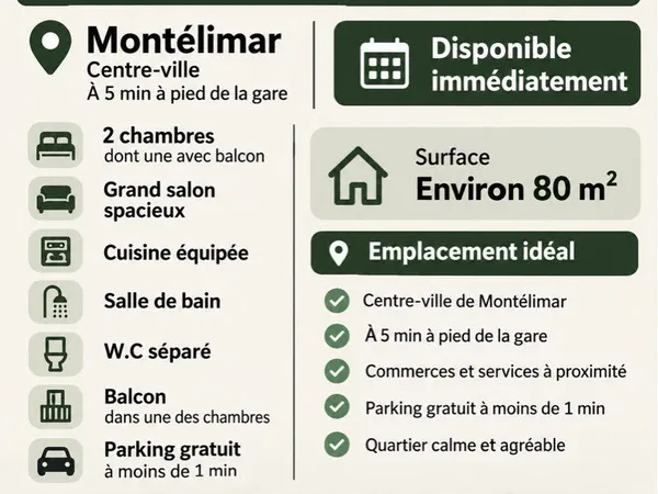 T3 disponible immédiatement