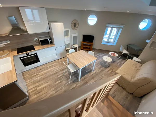 Location a l'annee t2 duplex 35m2 quartier arago 5 min grande plage