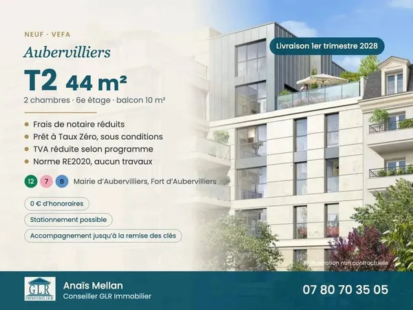 Appartement 2 pièces 44 m²
