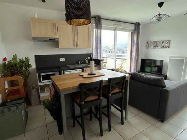 Beau T2 meublé 33 m² avec 2 grandes terrasses (28 m²) + Parking - La Chapelle sur Erdre
