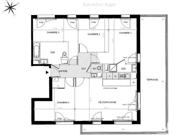 Appartement 5 pièces 96 m²