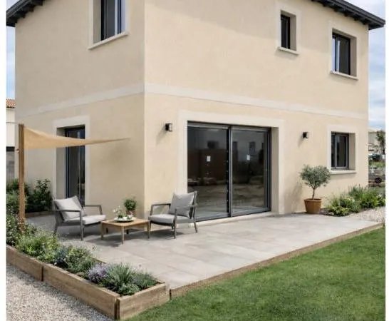 Maison année 2025 r+1 de 109 m2 Habitable 4 chambres avec garage ,terrasse, clôturé sur un terrain d